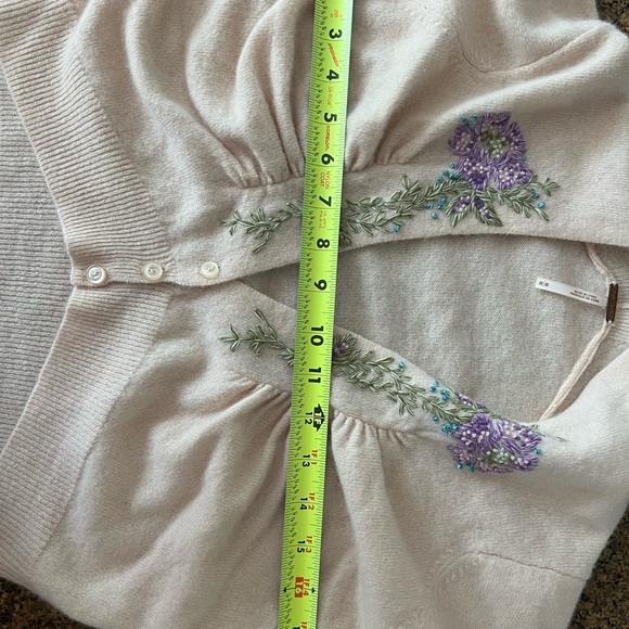 Free People Cream and Purple Cardigan Sweater - Picture 8 of 9